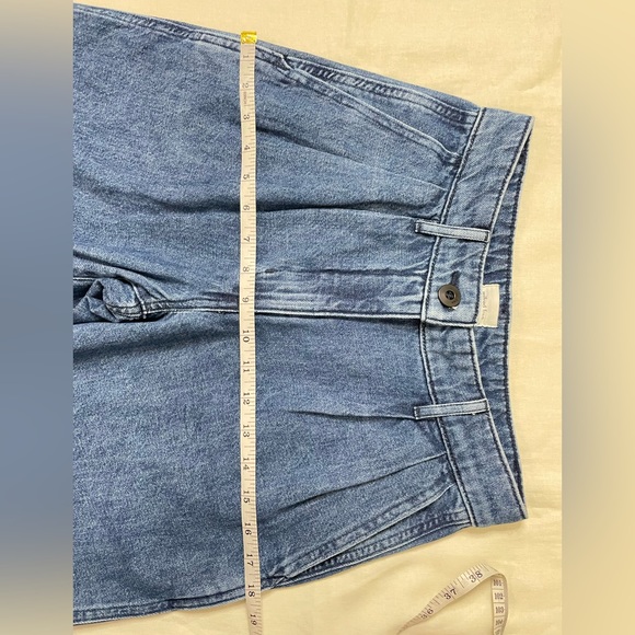 Aritzia Wilfred High Waisted Pleated Wide Leg Denim Jeans - Picture 5 of 12